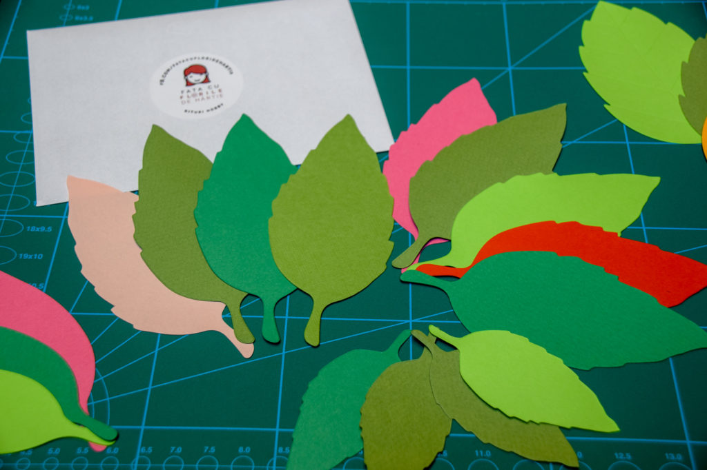 Set frunze de hartie pentru scrapbooking si craft