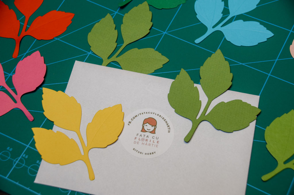 Set frunze de 3 de hartie pentru scrapbooking