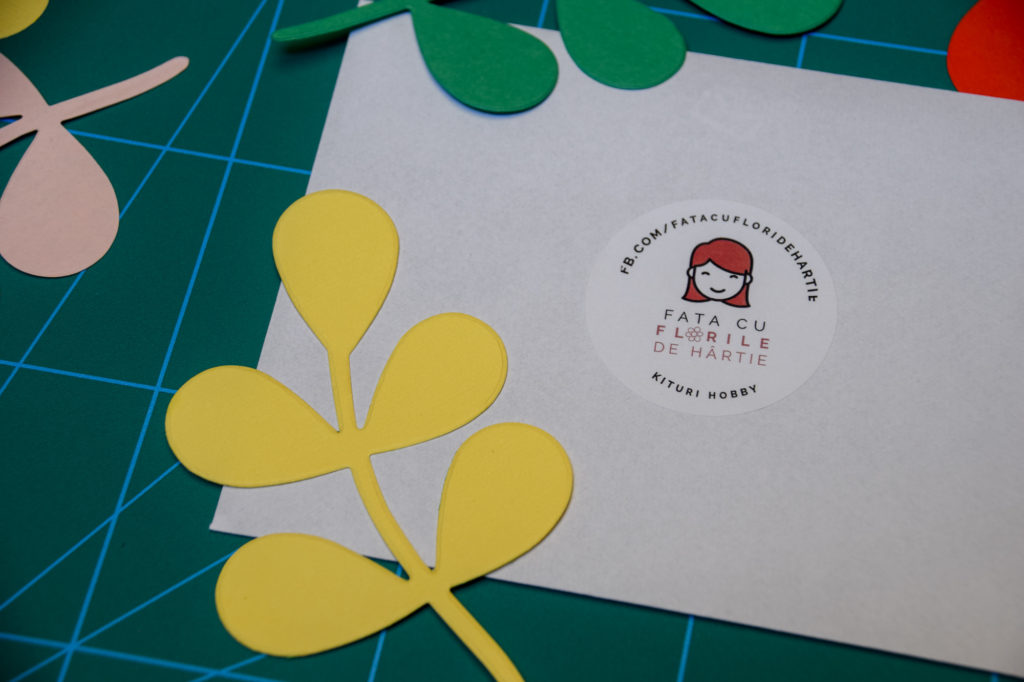 Set frunze tip crenguta hartie pentru scrapbooking