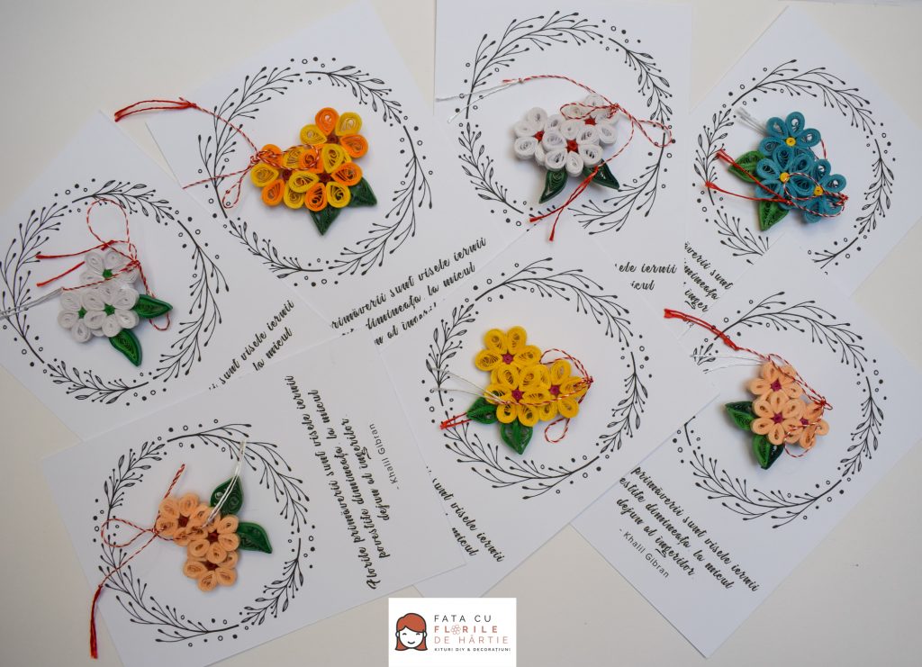 martisoare handmade quiling - flori de hartie - primule brosa (3)